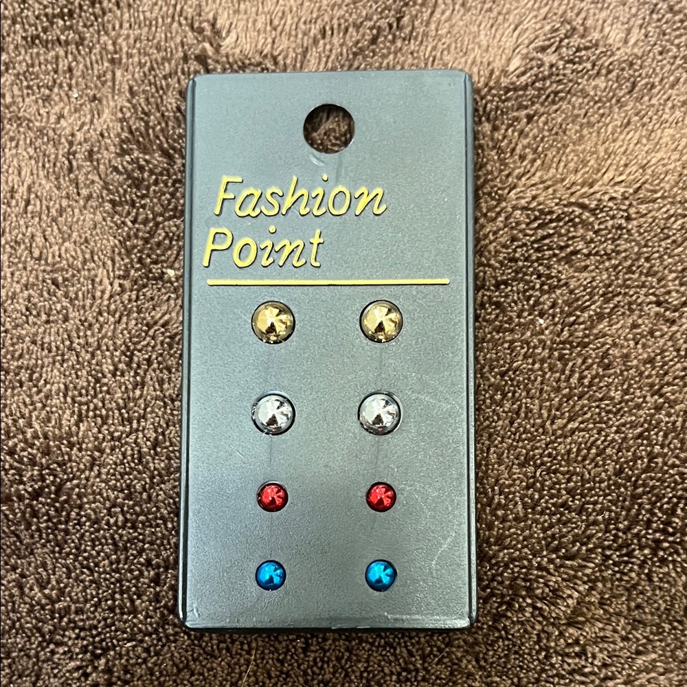 Fashion Point Stud Sticker Earring Set